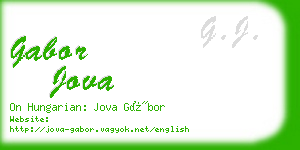 gabor jova business card